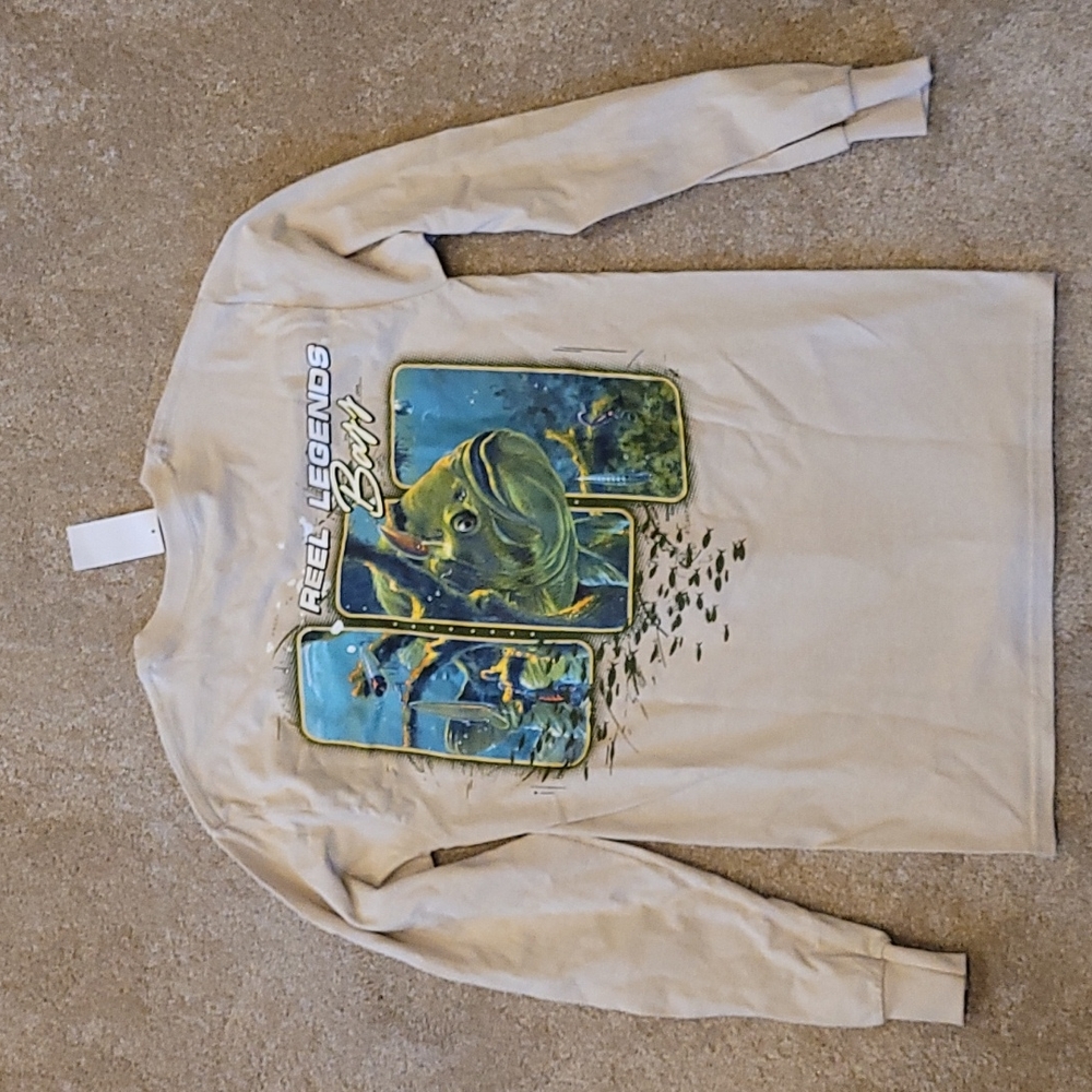 Reel Legends long sleeve t-shirt.  NWT. Men's Small.